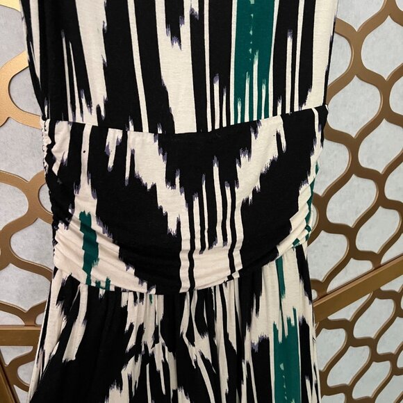 Anthropologie Vanessa Virginia Size S Black & White Talassemtane Ikat Maxi Dress - Picture 14 of 16